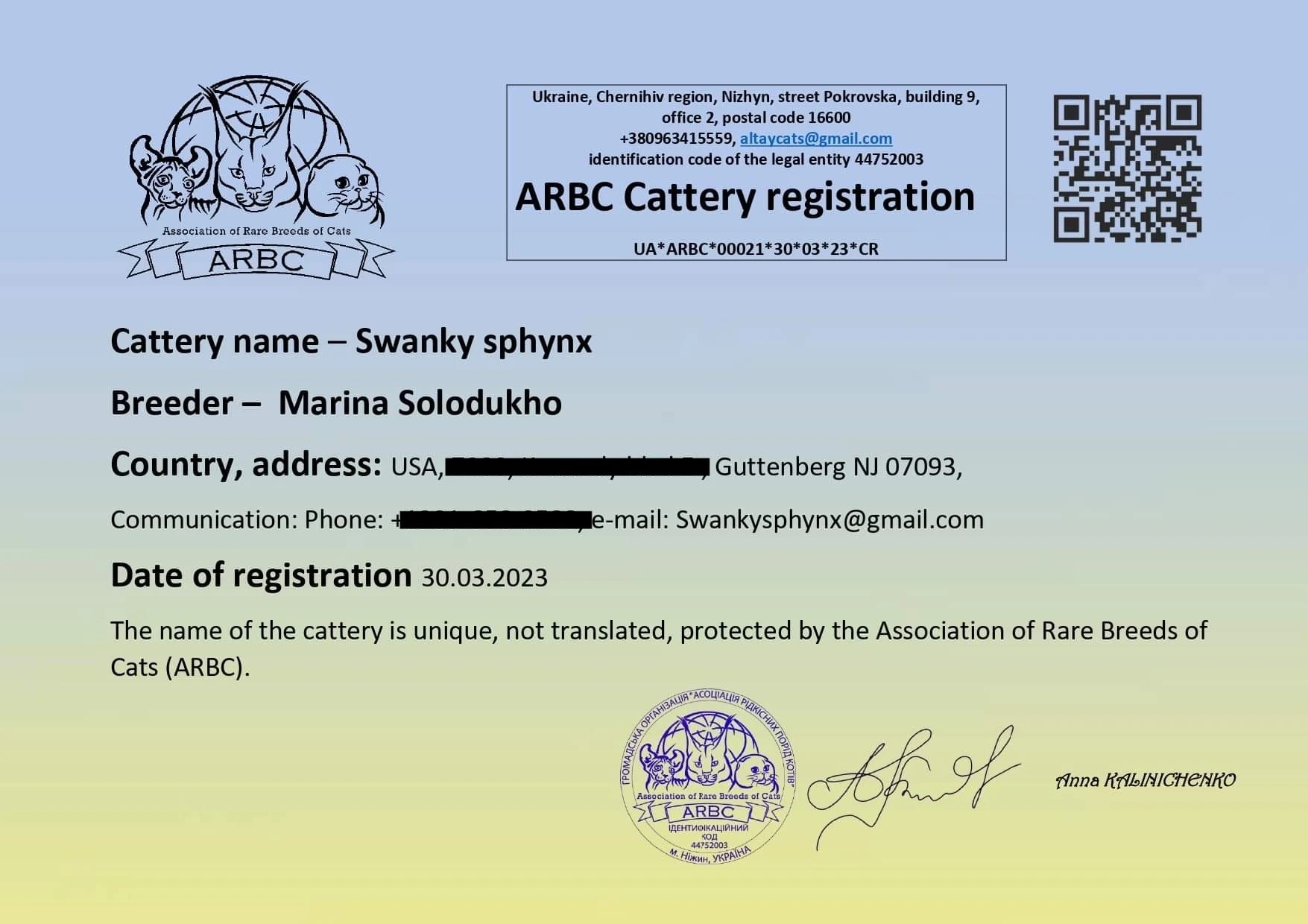 ARBC Registration